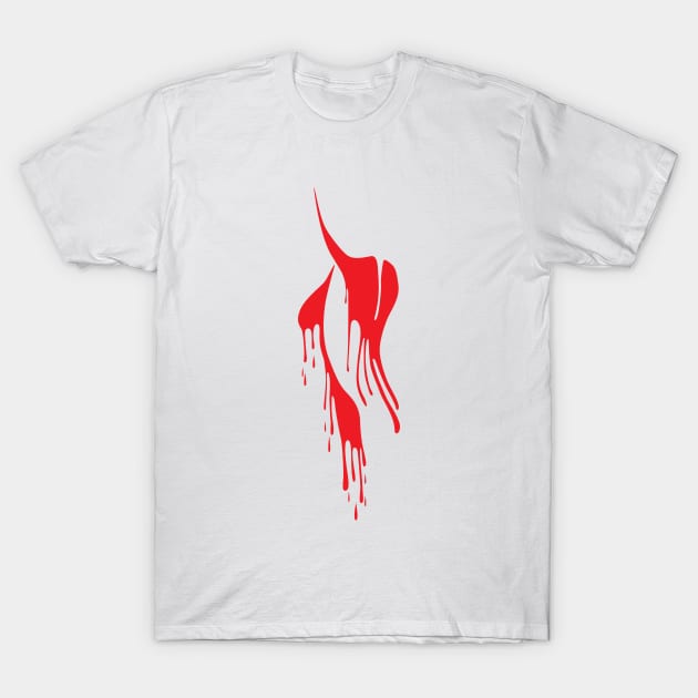 Red drip shirt sales